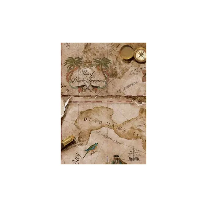 Map of Pirates Treasure Wall Paper