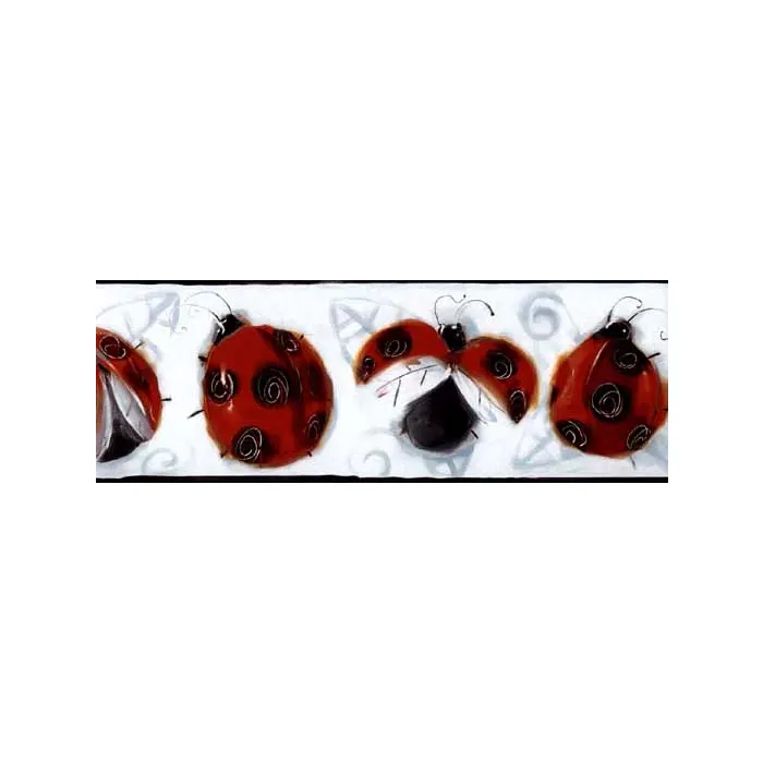 Black Ladybug Wallpaper Border