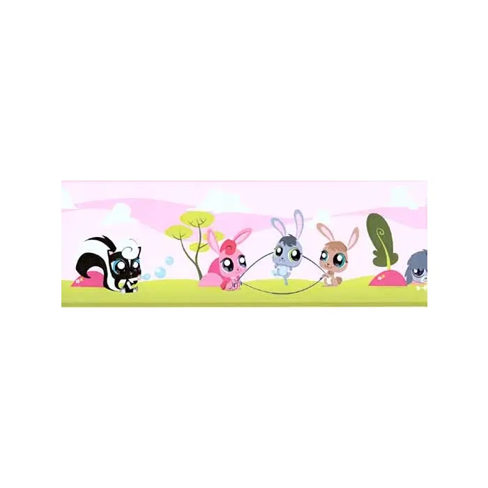 Pink Littles Pet Shop Wallpaper Border