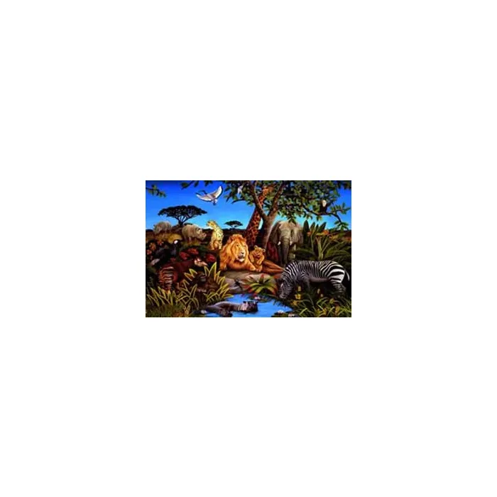 Jungle Chair Rail Wallpaper Mural