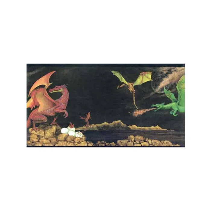 Black Dragon Wallpaper Border - Only 2 left