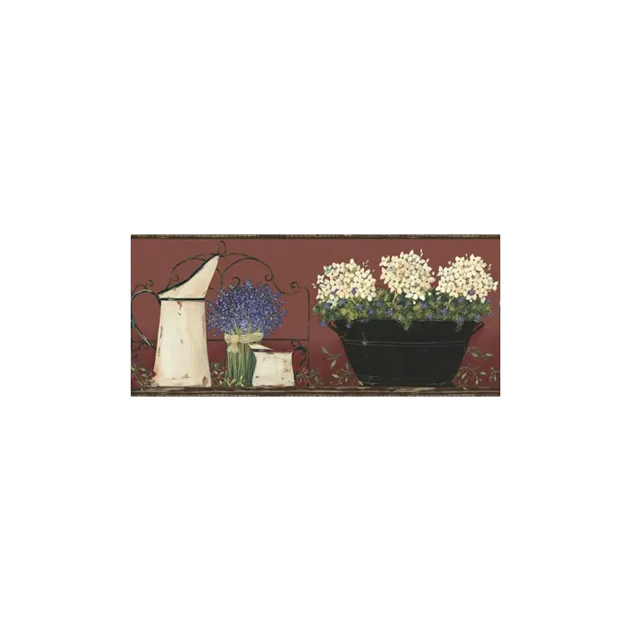 Memory Lane Hydrangea WallPaper Border- 1 roll left