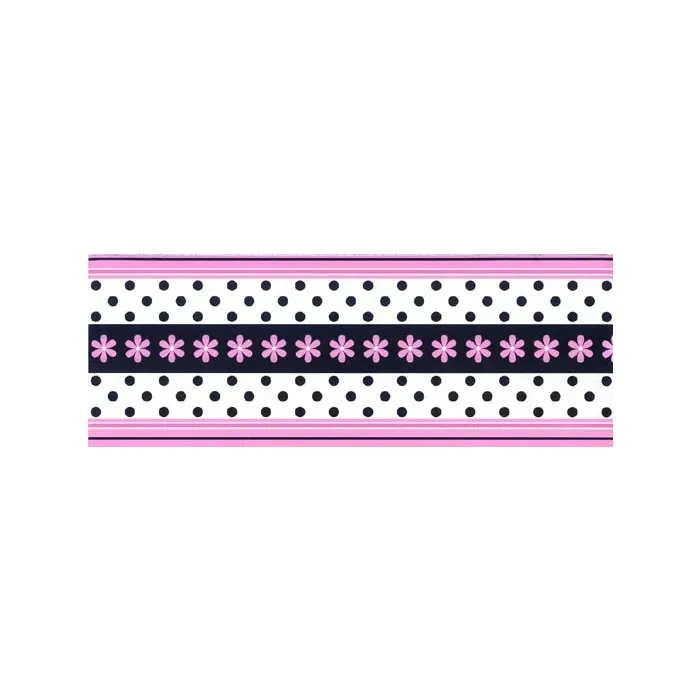 Candice Olson Pink Daisy Ribbon Wallpaper Bor
