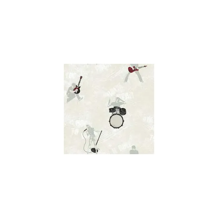 Candice Olson Beige Rock N Roll Wallpaper