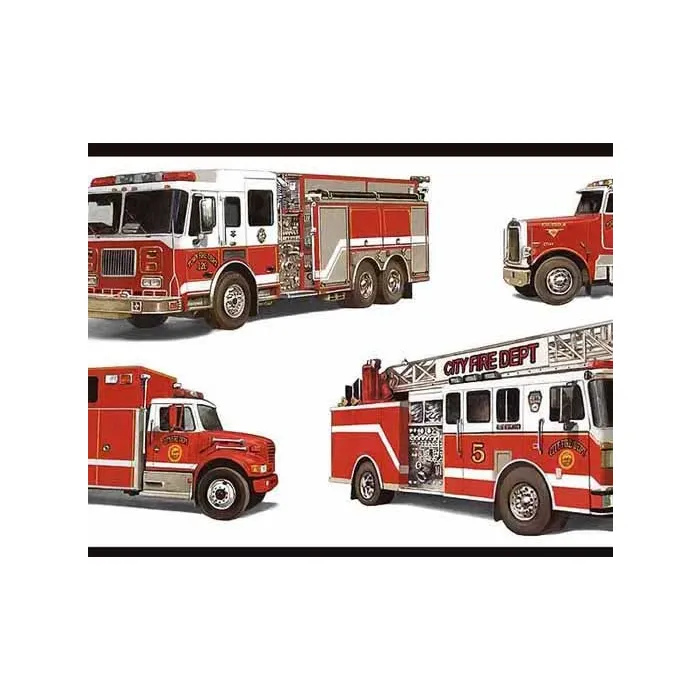 Rescue Vehicles Wallpaper Border