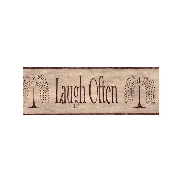 Laugh Often Live Well Distressed Wallpaper- 1 ROLL LEFT