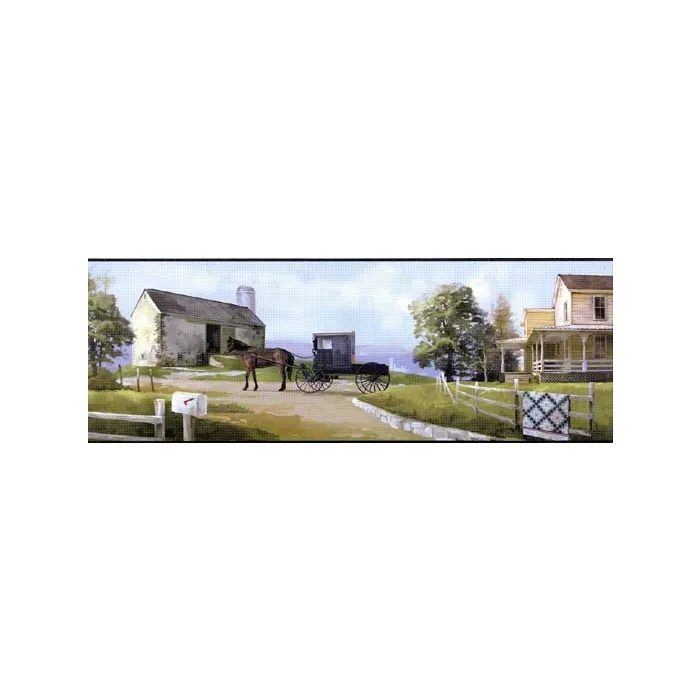 Amish Home Wall paper Border