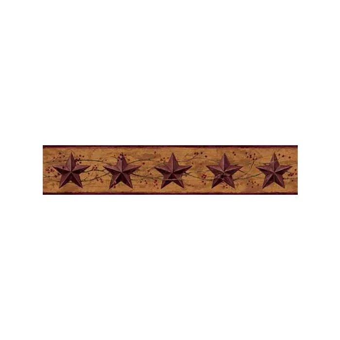 Mustard Pip Berry Barn Star Wall paper Border- 1 ROLL LEFT