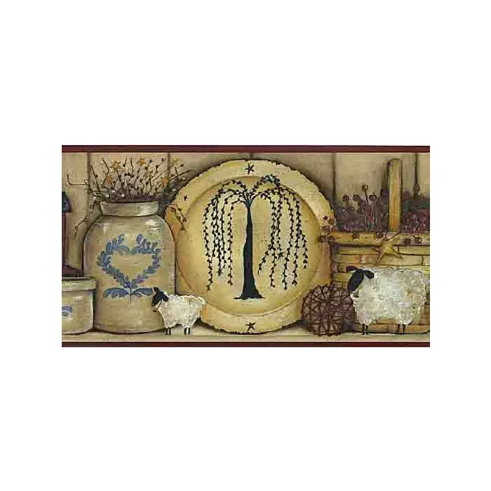 Black Country Crock Wallpaper Border