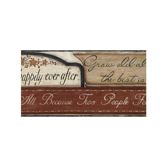 Black Love Country Sayings Wallpaper Border