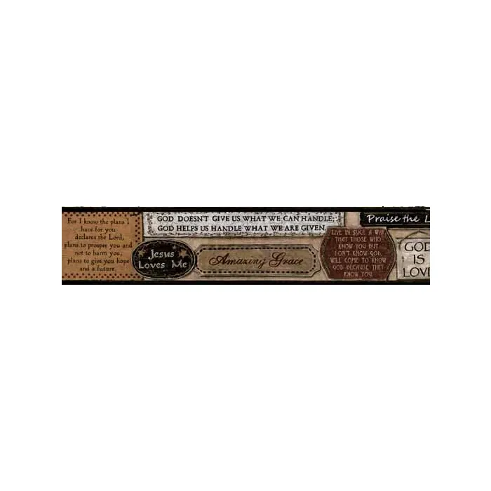 Religious Plaques and Signs Wallpaper Border