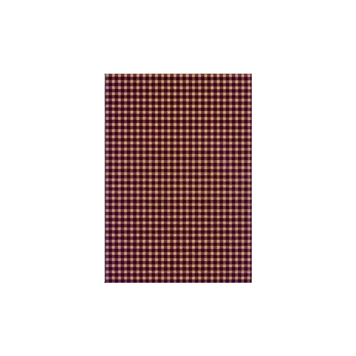Gingham Burgundy Country Wallpaper
