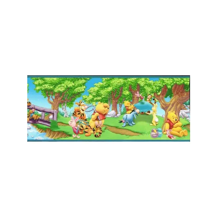 Blue Winnie the Pooh Wallpaper Border
