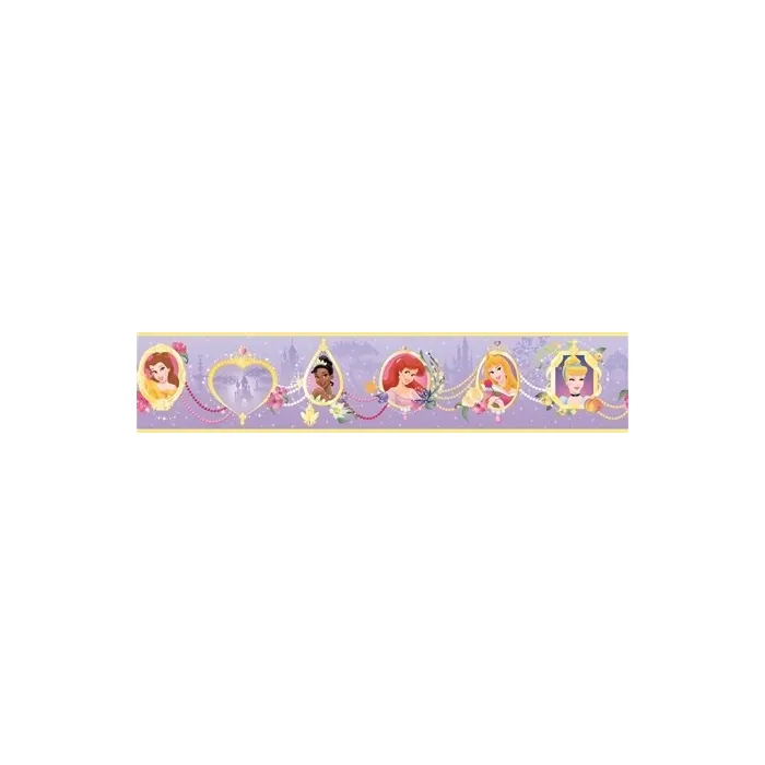Disneys Princess Frames Purple Wallpaper Border