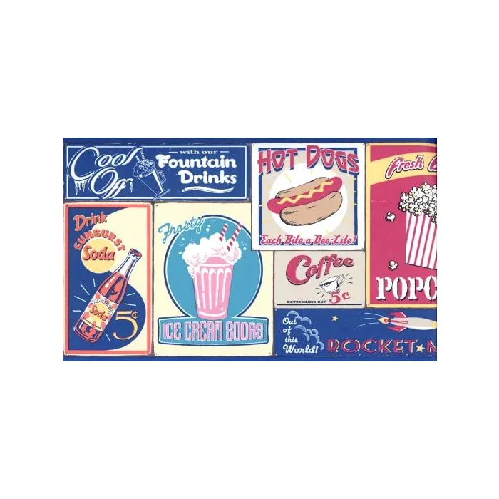 Diner Menu Wallpaper Border