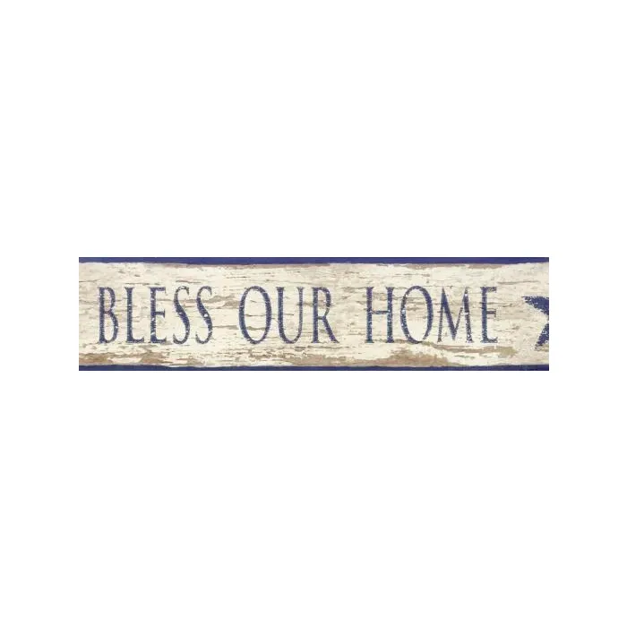 God Bless Our Home Wallpaper Border - Chesapeake Wallcovering