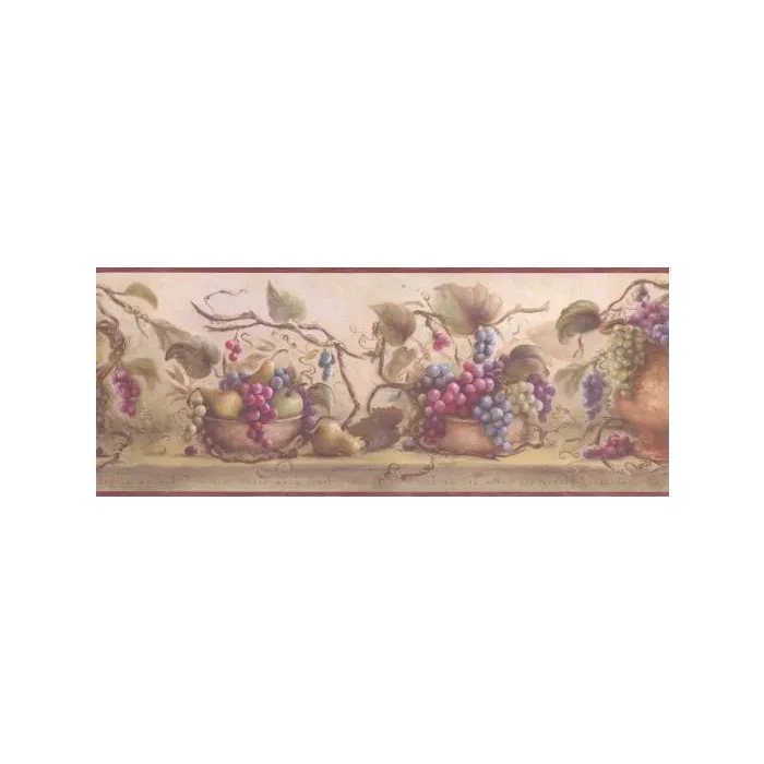 Vineyard Blessing Wallpaper Border Chesapeake Wallcovering