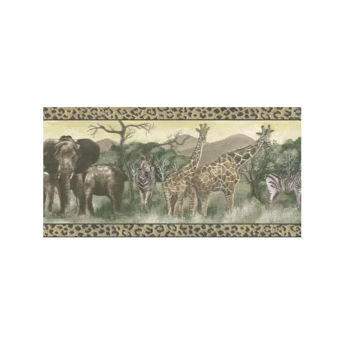 Animal Print Safari Wallpaper Border