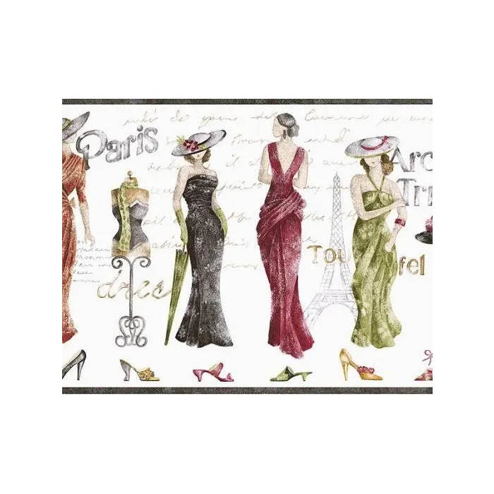 White French Boutique Wallpaper Border