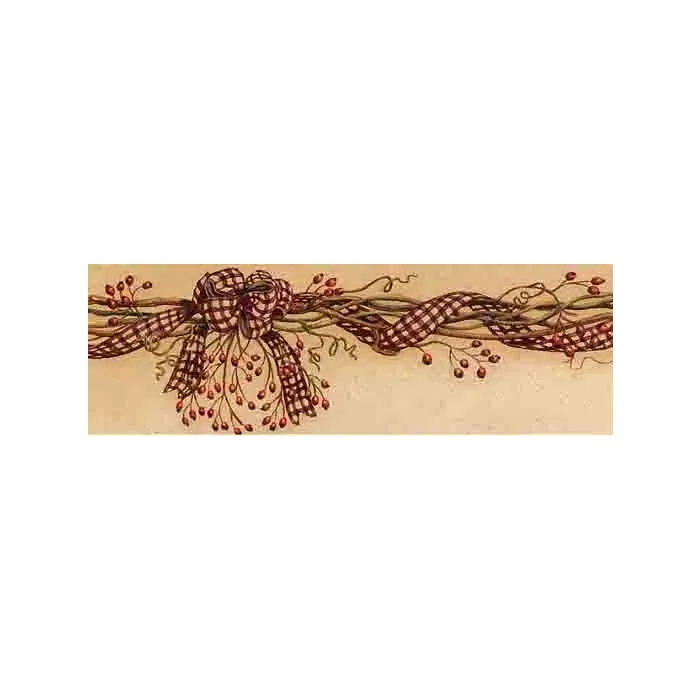 Neutral Rosehip Swag Wallpaper Border Chesapeake FFR65211B