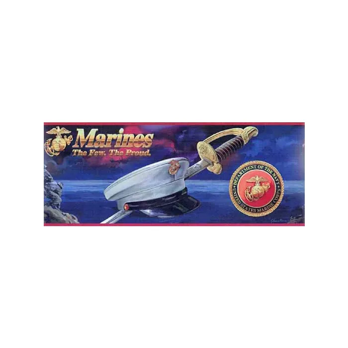 Red US Marine Wallpaper Border