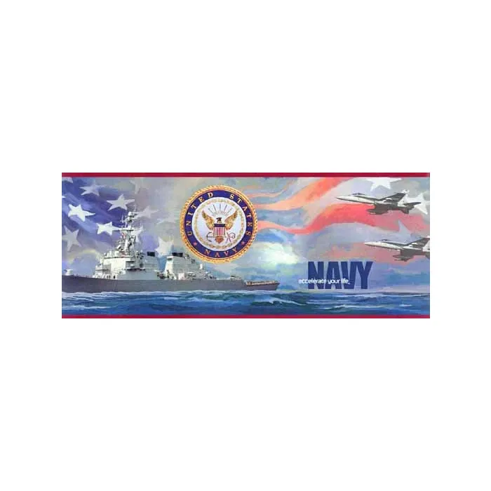 Red US Navy Wallpaper Border