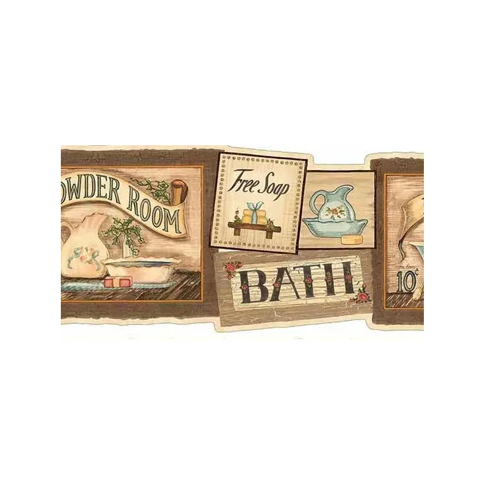 Bath House Wall Paper Border