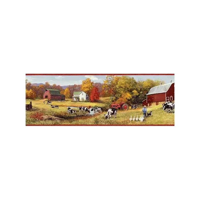Cow Pasture Wallpaper Border