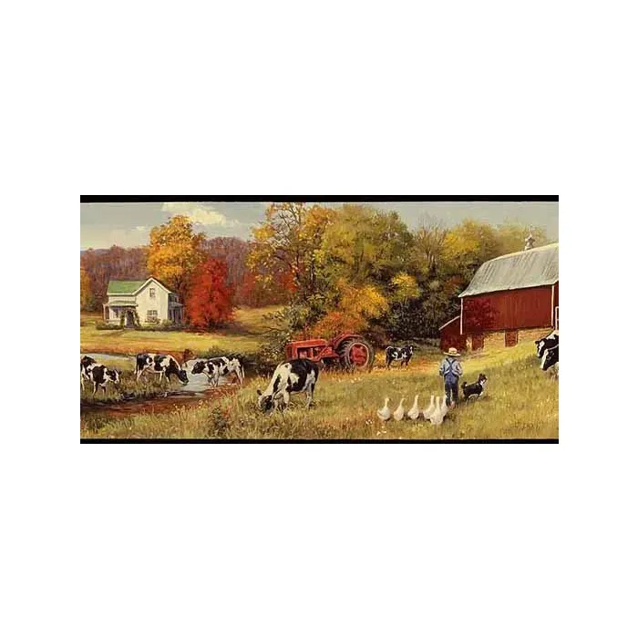 Cow Pasture Wallpaper Border HAH15032B