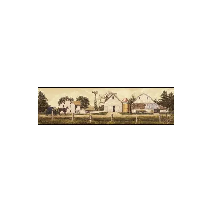 Amish Farm Wallpaper Border HAH15151B