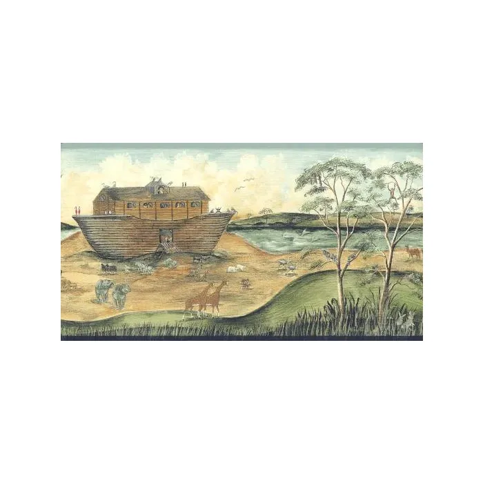 Noahs Ark Muted Wallpaper Border