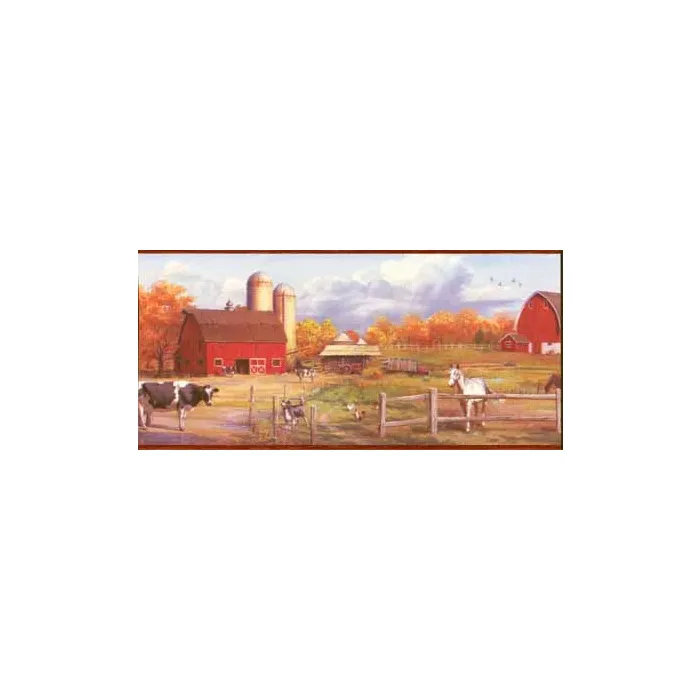 American Farmer Wallpaper Border - Chesapeake Wallcovering