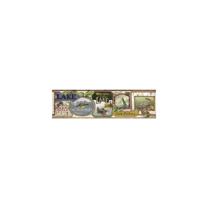 Blue Fresh Catch Wallpaper Border