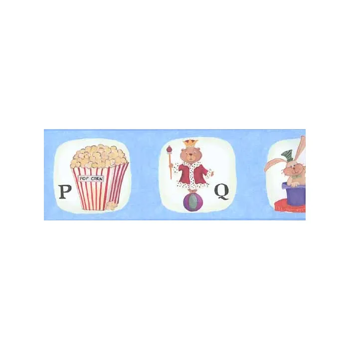 Circus Animals and ABCs Wallpaper Border