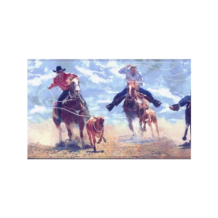Roping Cowboy Wallpaper Border