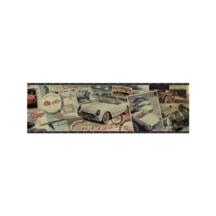 Corvette Memorabilia Wall Border ISB4502B