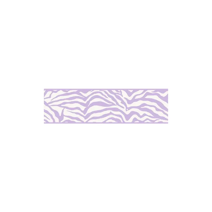 Girly Glam Purple and White Zebra Print Wallpaper Border