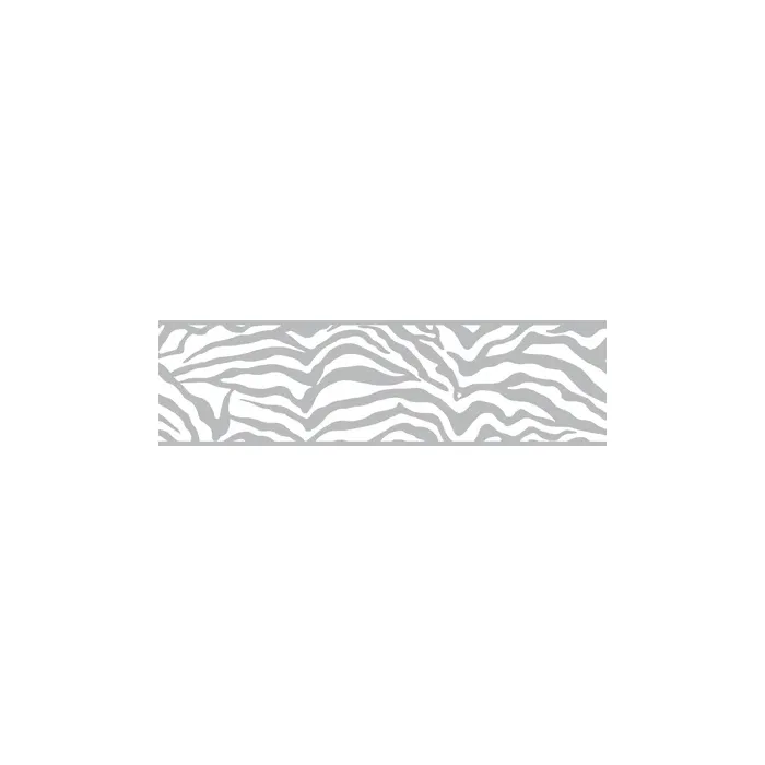 Silver and White Girly Glam Zebra Print Wall Border