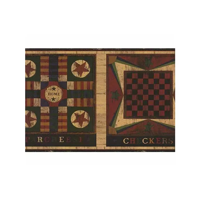 Antique Board Game Wallpaper Border