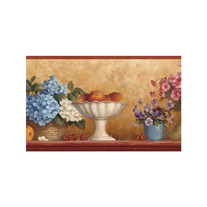 Country Windowsill Wallpaper Border