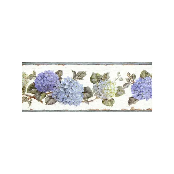 Nantucket Hydrangea Wallpaper Border - 3 rolls left