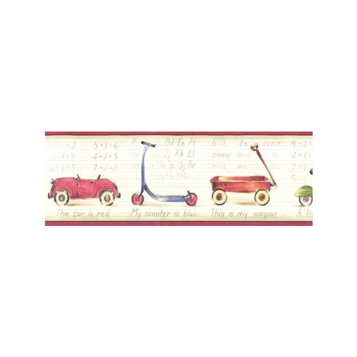 Childrens Wheelie Wallpaper Border KJ0317BD