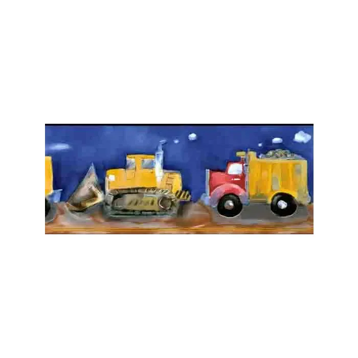 Construction Equipment Wallpaper Border- 2 Rolls Left