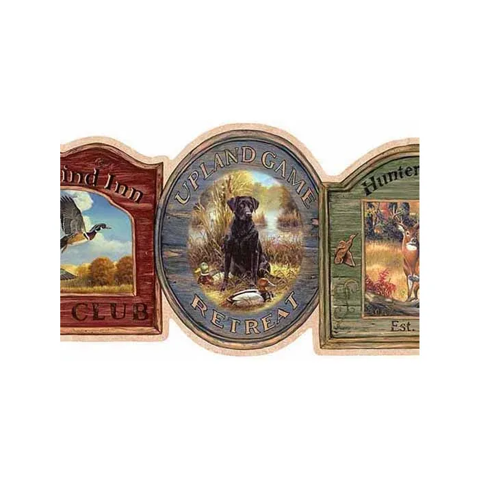 Hunt Club Signs Wallpaper Border LL50091B