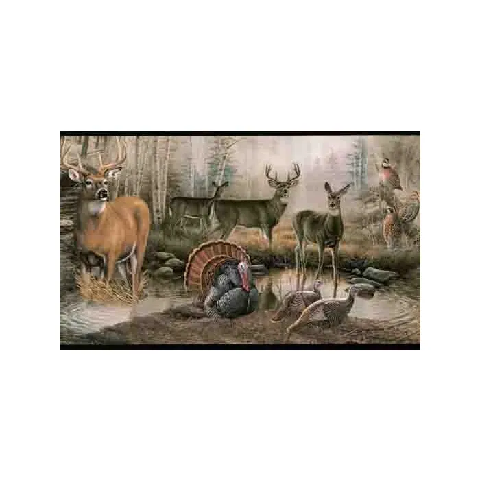 Wildlife in the Outdoors Wallpaper Border