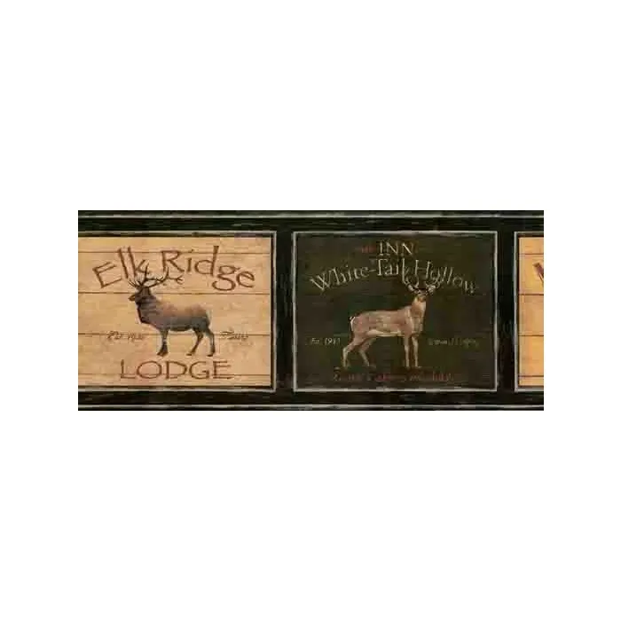 Framed Lodge Wallpaper Border