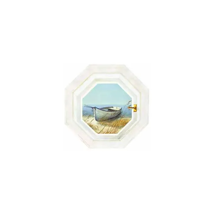 Shoreline Boat Octagon Window Mural