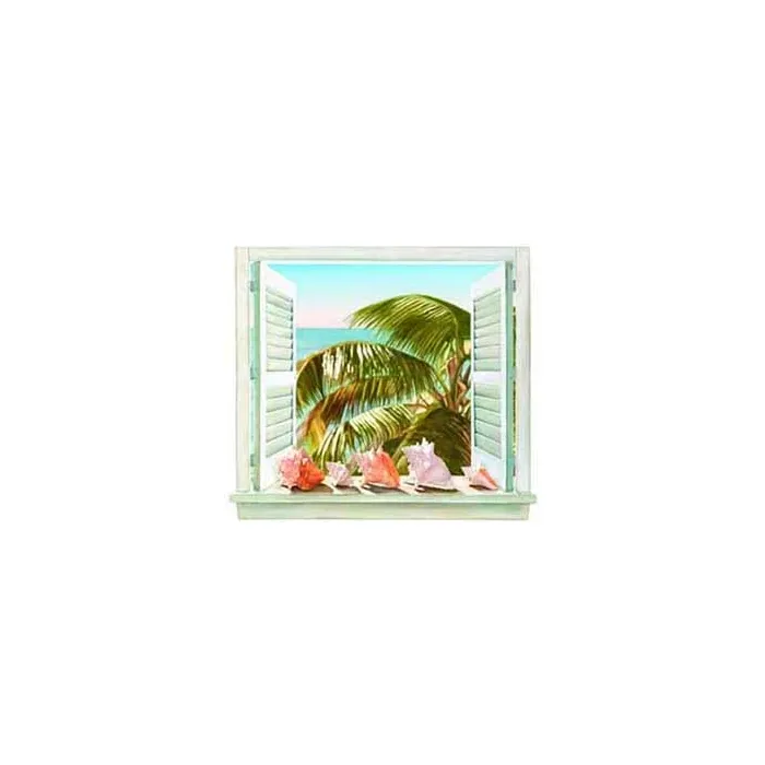 Palm Window Accent Mural