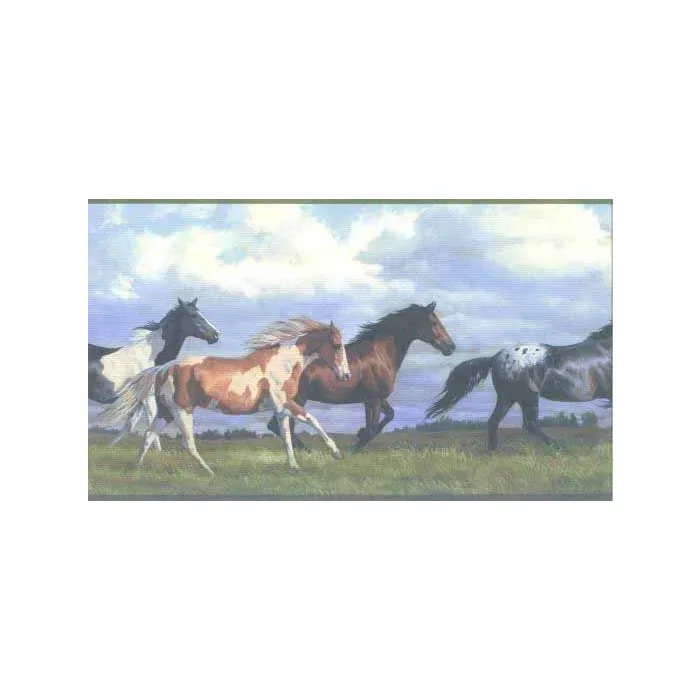 The Galloping Horses Wallpaper Border
