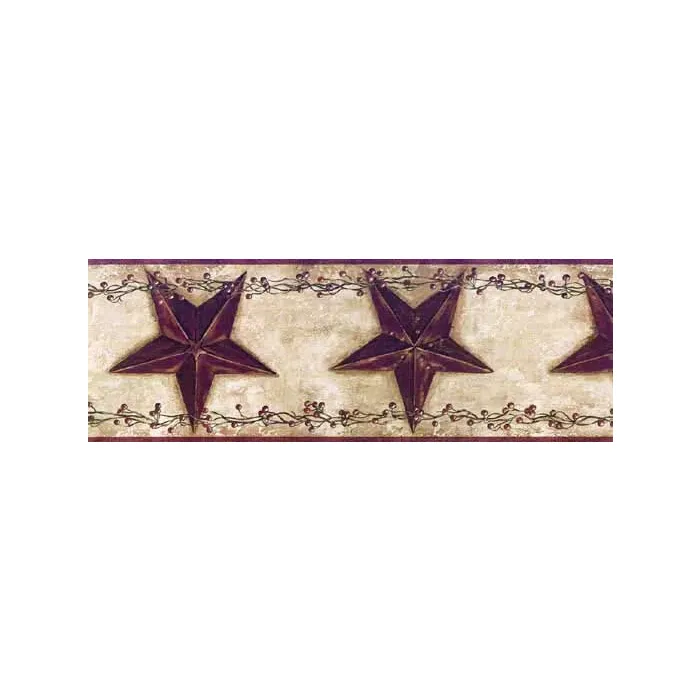 Barn Star and Berry Wallpaper Border